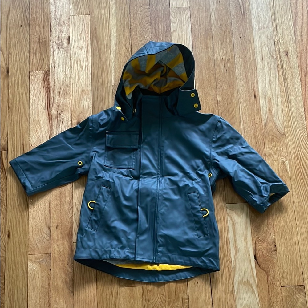 Hatley Kids Waterproof Jacket - Blue and Yellow